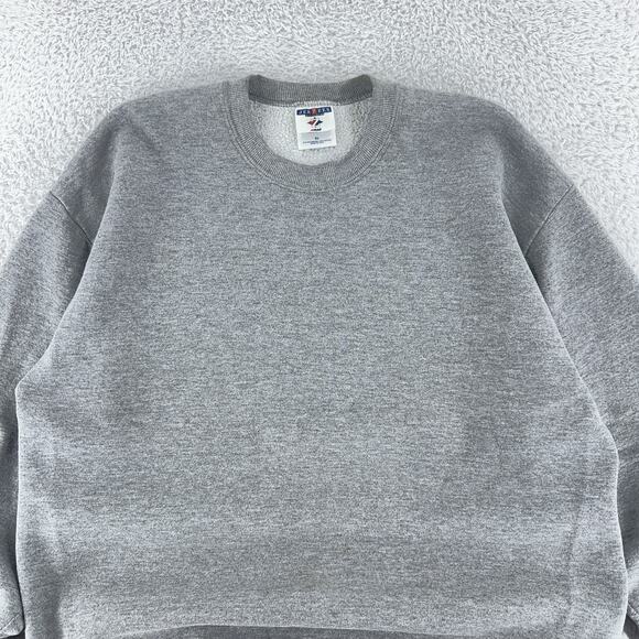 Jerzees Sweatshirt Mens XL Gray Pullover Crewneck NuBlend Activewear Made USA - Picture 1 of 9